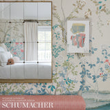 Schumacher Madame De Pompadour Panel Set Alabaster Wallpaper