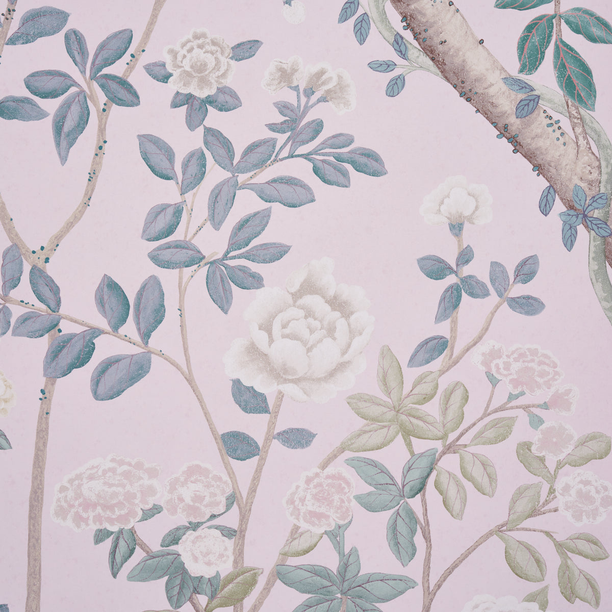 Schumacher Madame De Pompadour Panel Set Blush Wallpaper - Eade's Wallpaper