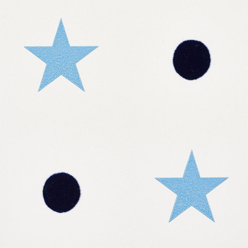 Schumacher Etoiles Et Points Blues Wallpaper