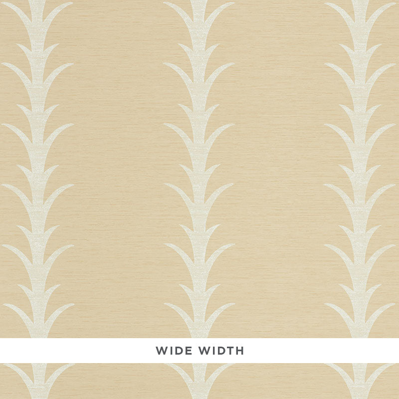 Schumacher Acanthus Stripe Vinyl Natural Wallpaper