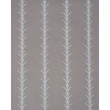Schumacher Acanthus Stripe Vinyl Grey Wallpaper