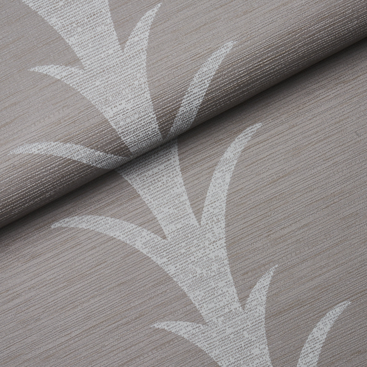 Schumacher Acanthus Stripe Vinyl Grey Wallpaper