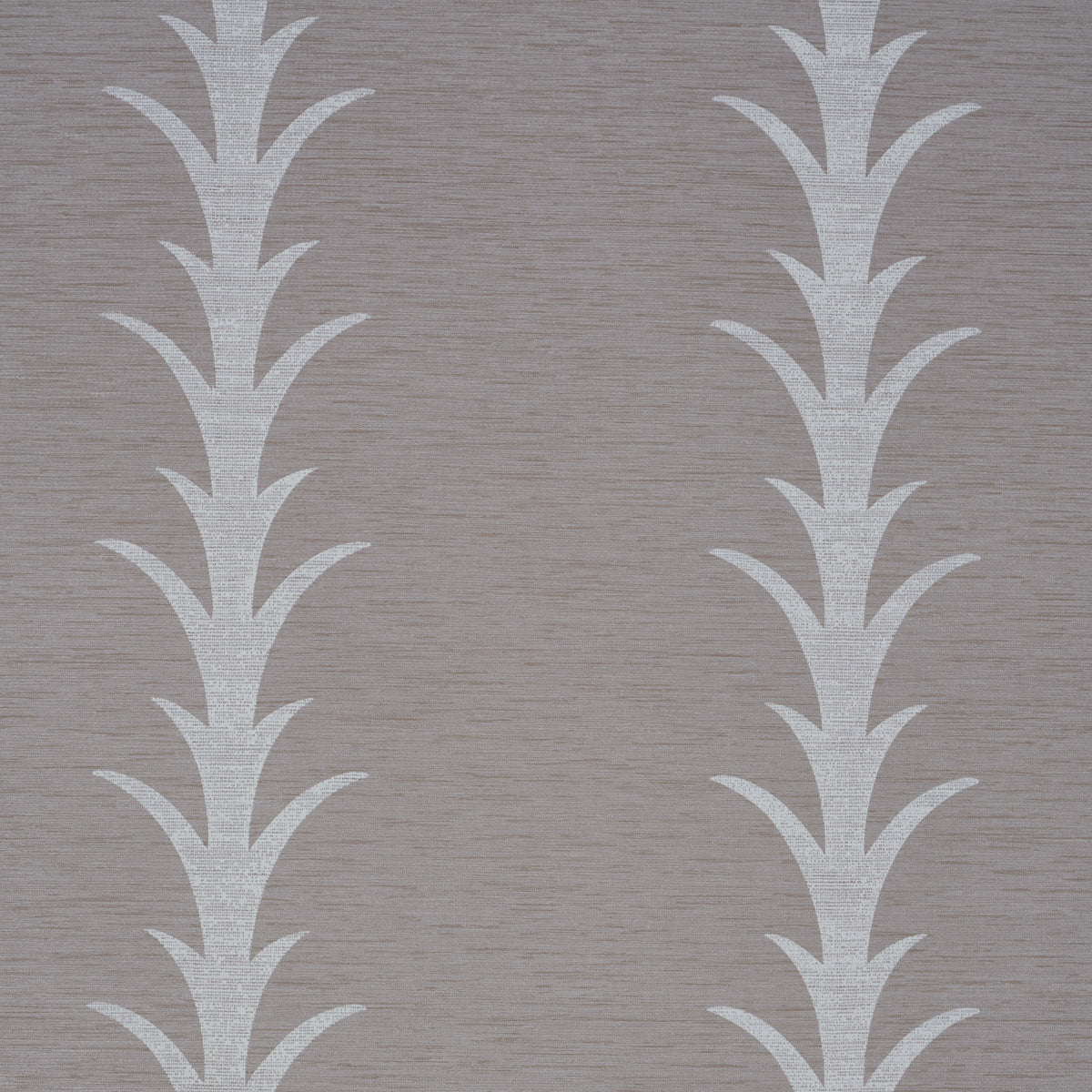 Schumacher Acanthus Stripe Vinyl Grey Wallpaper