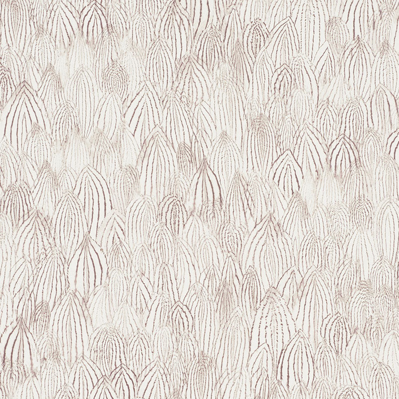 Schumacher Feathers Brown Wallpaper