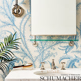Schumacher Ocean Toile Delft Wallpaper - Eade's Wallpaper