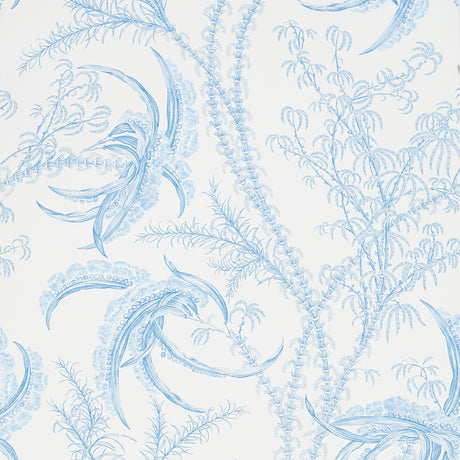Schumacher Ocean Toile Delft Wallpaper - Eade's Wallpaper