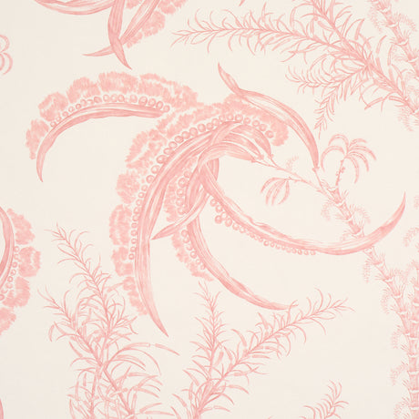 Schumacher 5008723 OCEAN TOILE in CORAL Wallpaper - A LOVE A