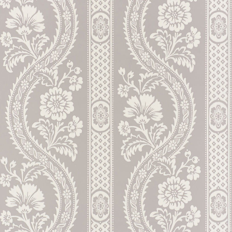 Schumacher Versailles Grey Wallpaper