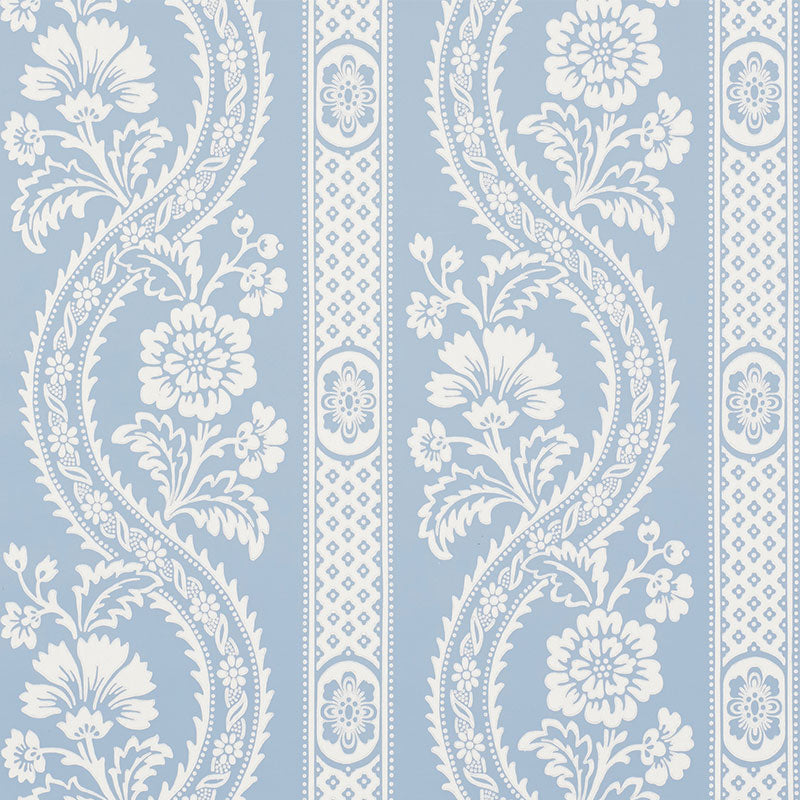 Schumacher Versailles Blue Wallpaper