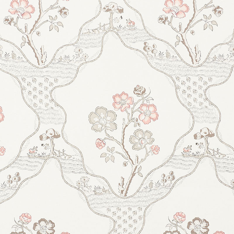 Schumacher 5008800 MARELLA in ROSE Wallpaper - Eade’s – Eades Wallpaper ...
