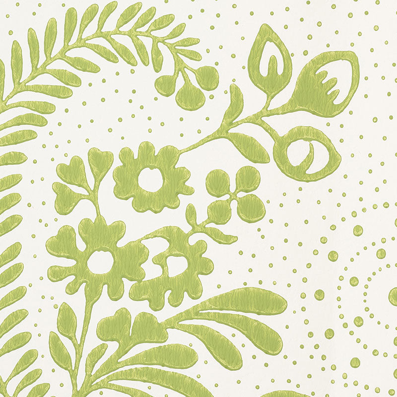 Schumacher Millicent Leaf Wallpaper - Eade's Wallpaper