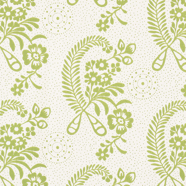Schumacher Millicent Leaf Wallpaper - Eade's Wallpaper