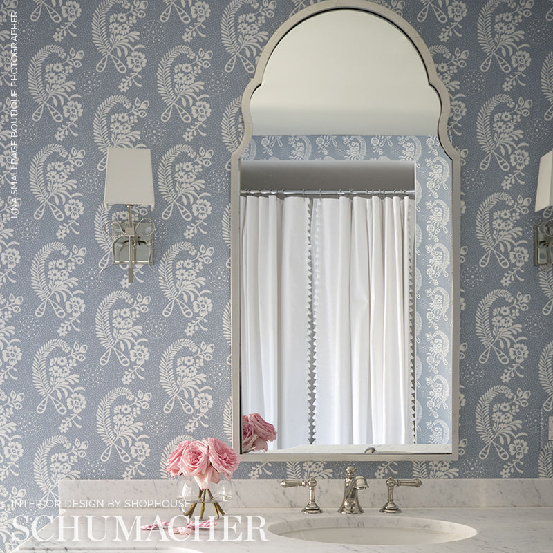 Schumacher Millicent Delft Wallpaper - Eade's Wallpaper