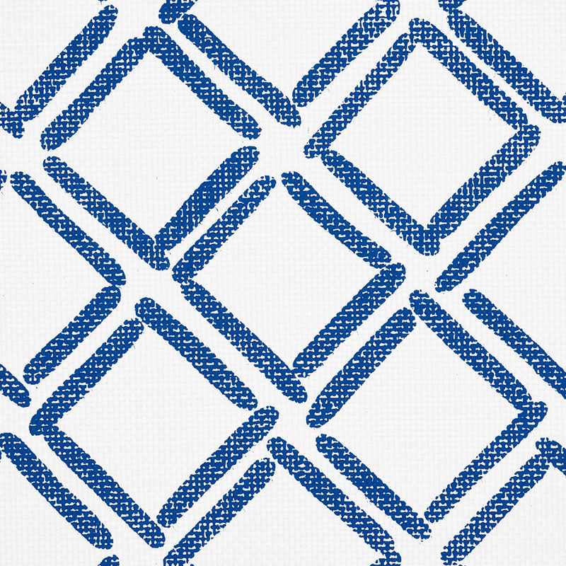 Schumacher Dina Paperweave Cobalt Wallpaper