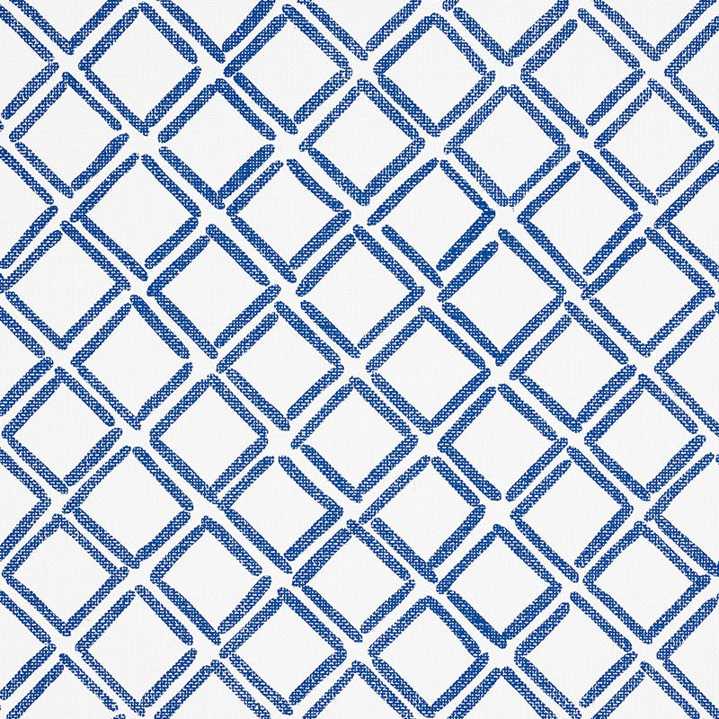 Schumacher Dina Paperweave Cobalt Wallpaper