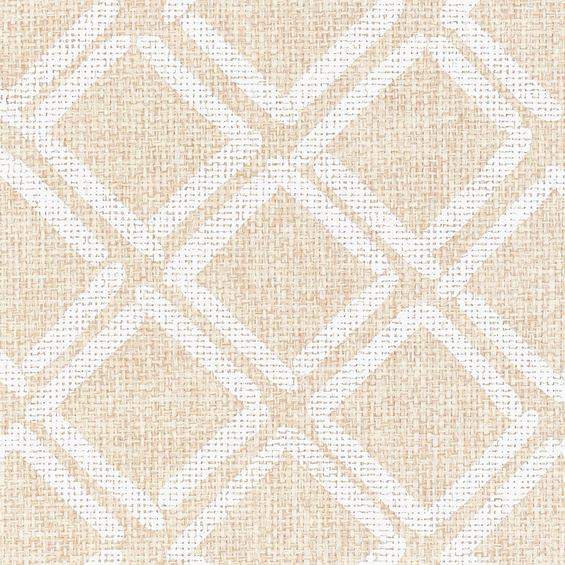 Schumacher Dina Paperweave Natural Wallpaper