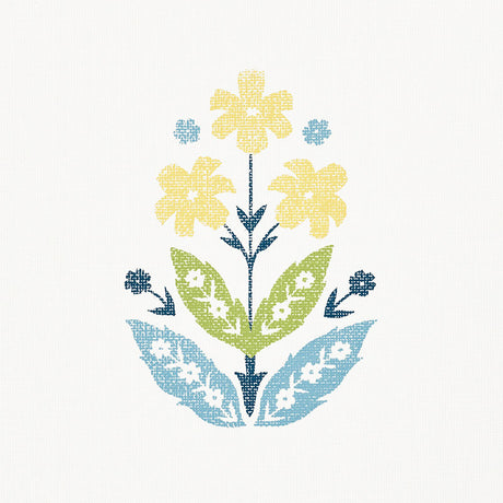Schumacher Floweret Paperweave Summer Wallpaper