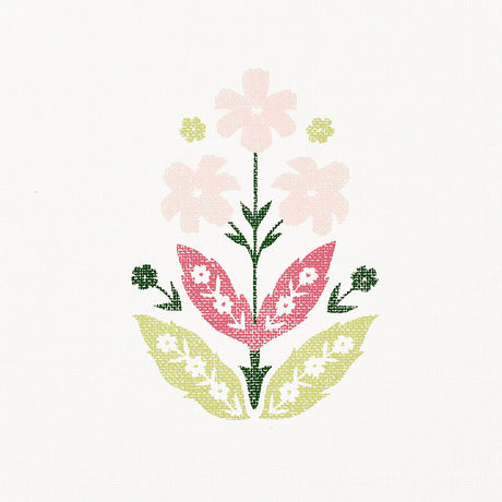 Schumacher Floweret Paperweave Spring Wallpaper