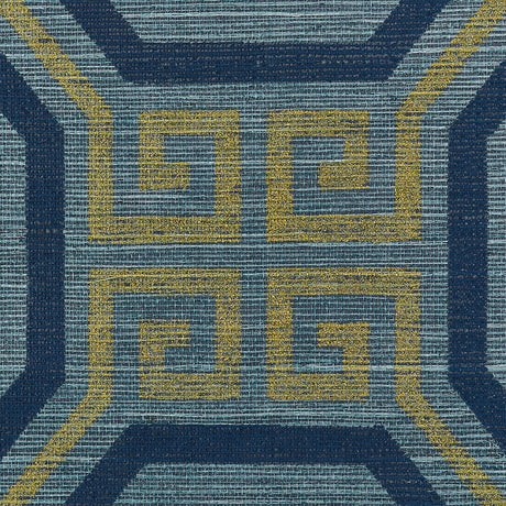 Schumacher Octavia Sisal Peacock Wallpaper - Eade's Wallpaper