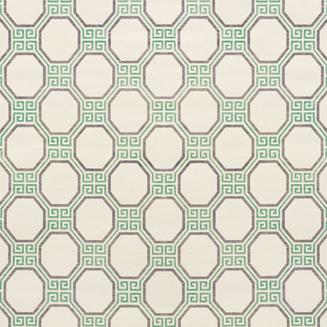 Schumacher Octavia Sisal Jade Wallpaper - Eade's Wallpaper
