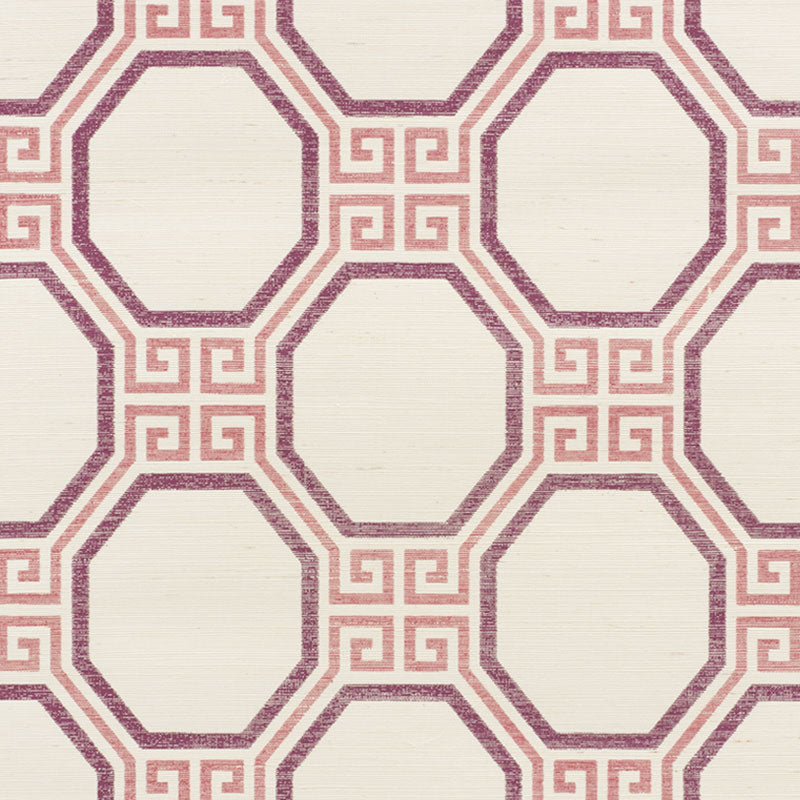 Schumacher Octavia Sisal Cinnabar Wallpaper - Eade's Wallpaper