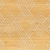 Schumacher Hix Embroidered Jute Natural Wallpaper