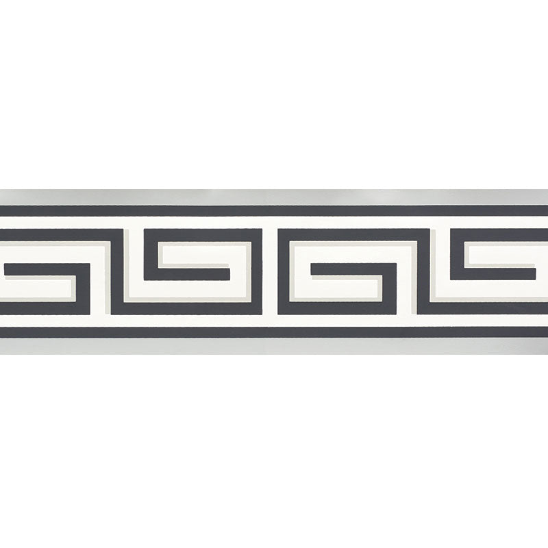 Schumacher Britt Border Graphite Wallpaper