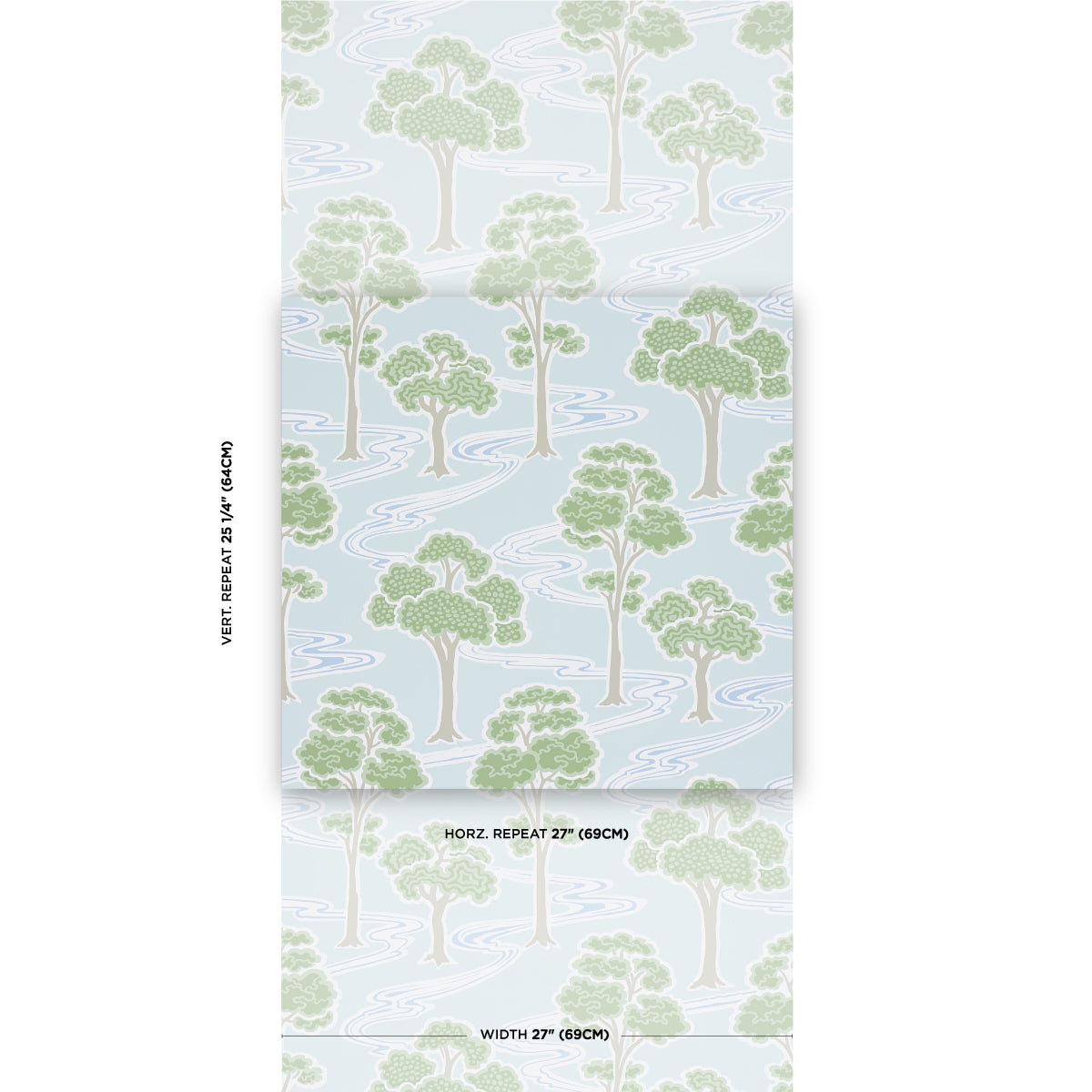 Schumacher Tree River Mineral Wallpaper - Eade's Wallpaper