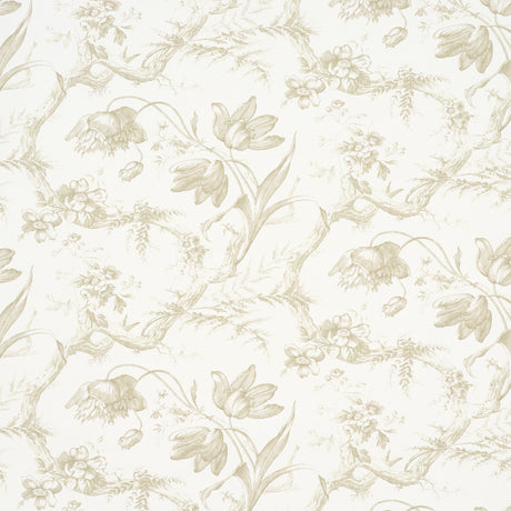 Schumacher Toile De Fleurs Birch Wallpaper - Eade's Wallpaper