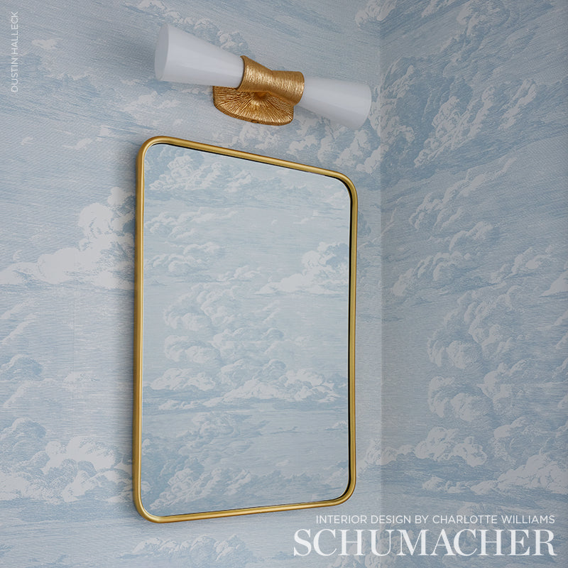 Schumacher Cloud Toile Mineral Wallpaper