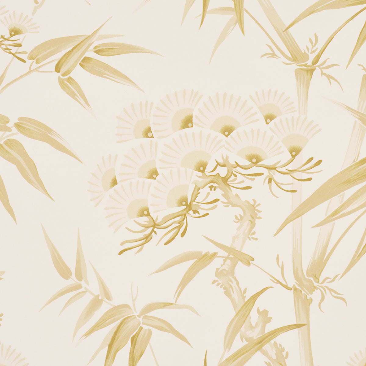 Schumacher 5009143 ARITA FLORAL in CITRON Wallpaper - PERENN