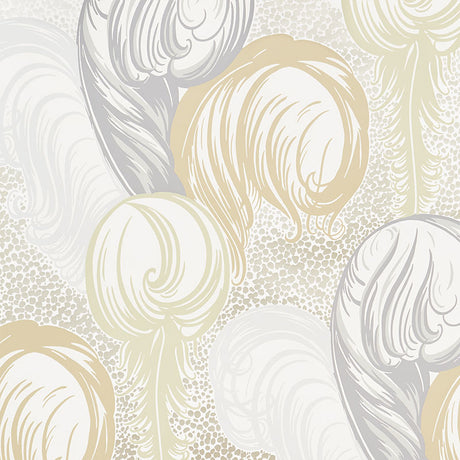 Schumacher Plumes Champagne Wallpaper - Eade's Wallpaper