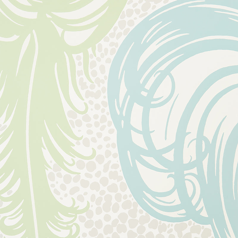 Schumacher Plumes Peacock Wallpaper - Eade's Wallpaper