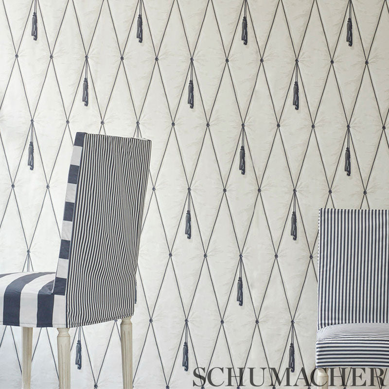 Schumacher Drapery Bone Wallpaper