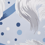 Schumacher Plumes Et Rubans Blue Wallpaper - Eade's Wallpaper