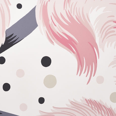 Schumacher Plumes Et Rubans Blush Wallpaper - Eade's Wallpaper