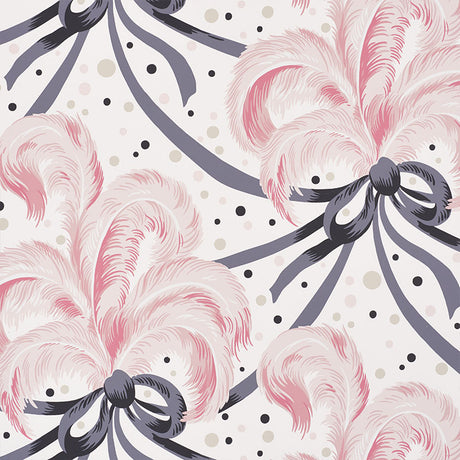 Schumacher Plumes Et Rubans Blush Wallpaper - Eade's Wallpaper