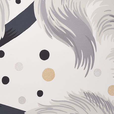 Schumacher Plumes Et Rubans Champagne Wallpaper - Eade's Wallpaper