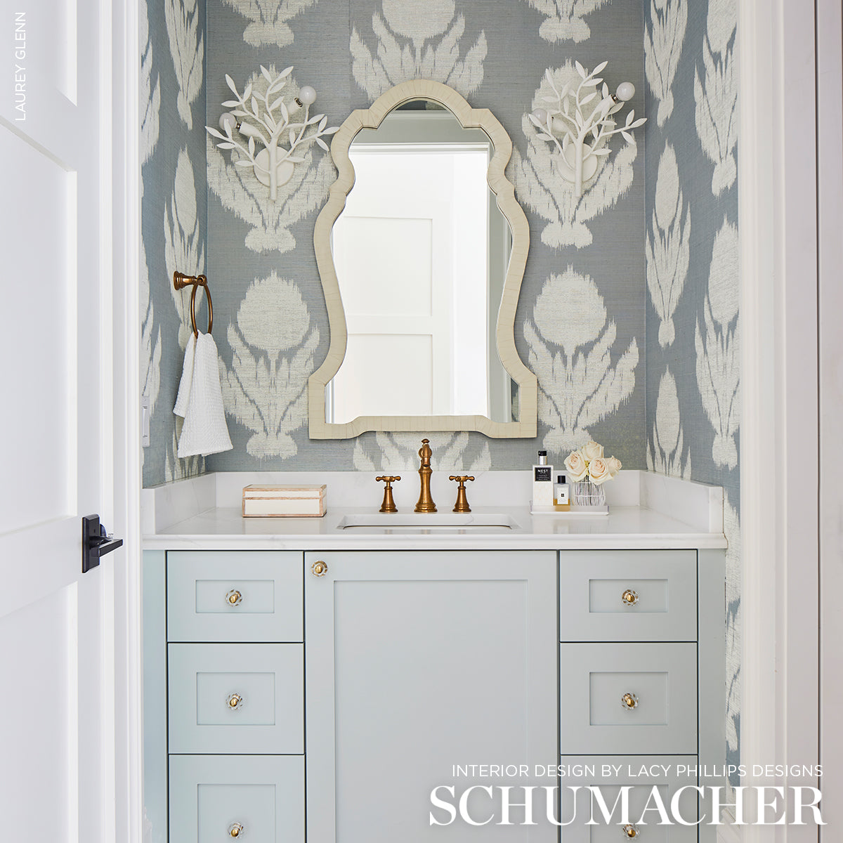Schumacher Agra Sisal Sky Wallpaper
