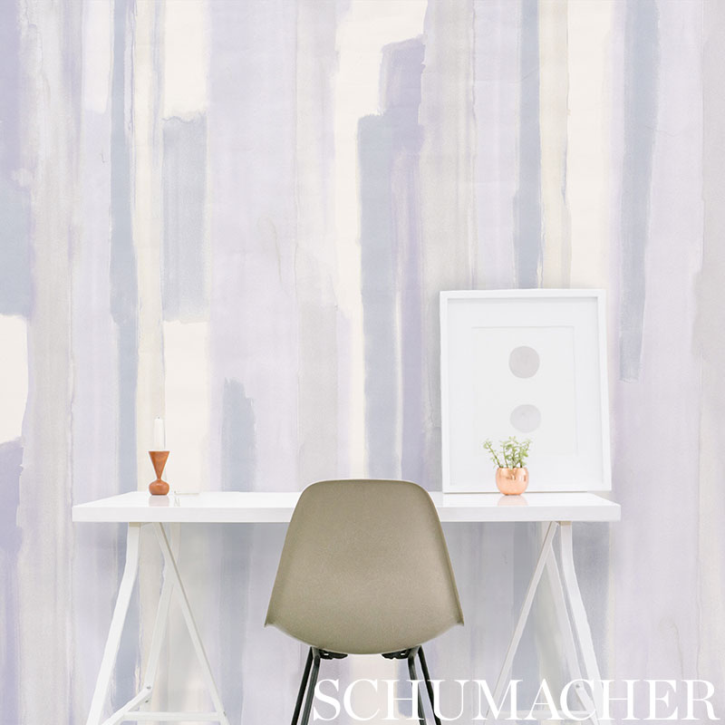 Schumacher Watercolor Celadon Wallpaper