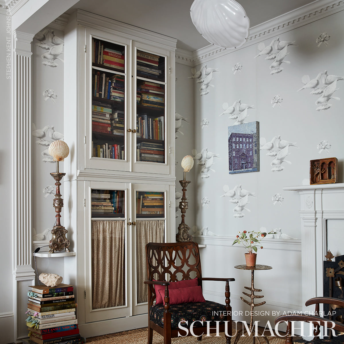 Schumacher Giunone Stone Wallpaper