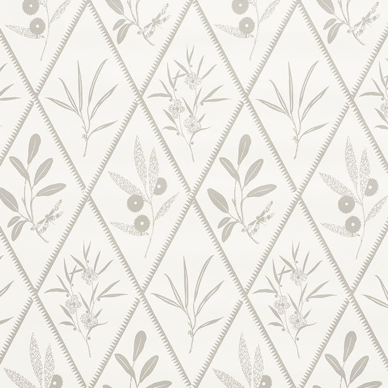 Schumacher Endimione Grey Wallpaper