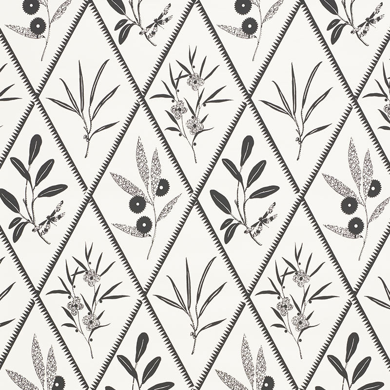 Schumacher Endimione Carbon Wallpaper