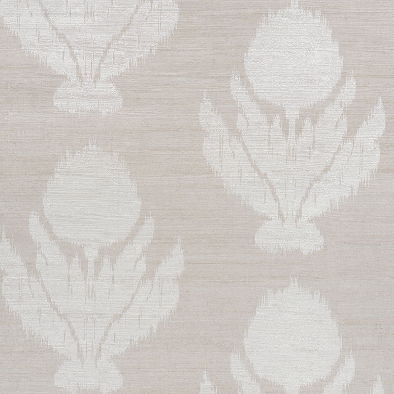 Schumacher Agra Hemp Shimmer Moonstone Wallpaper