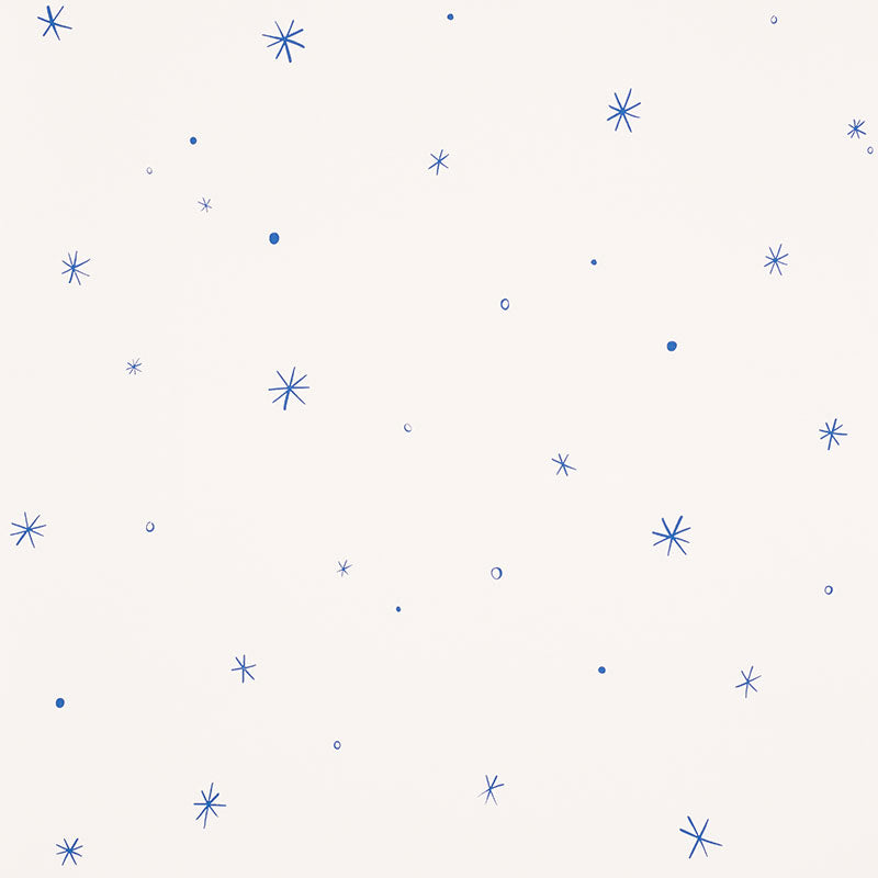 Schumacher Calisto Ivory & Cobalt Wallpaper