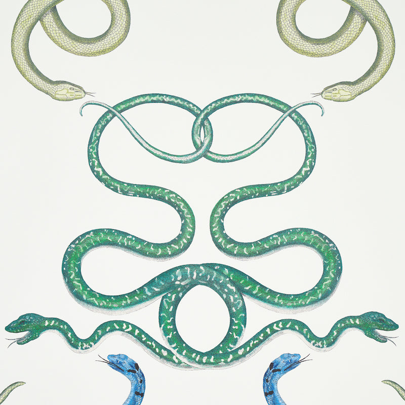 Schumacher Giove Emerald & Sapphire Wallpaper