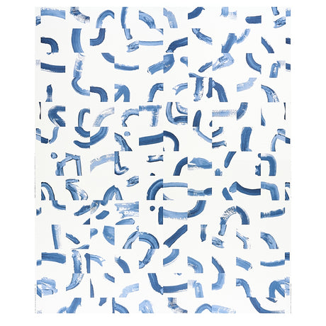 Schumacher Sepiessa Panel Set Blue Wallpaper - Eade's Wallpaper