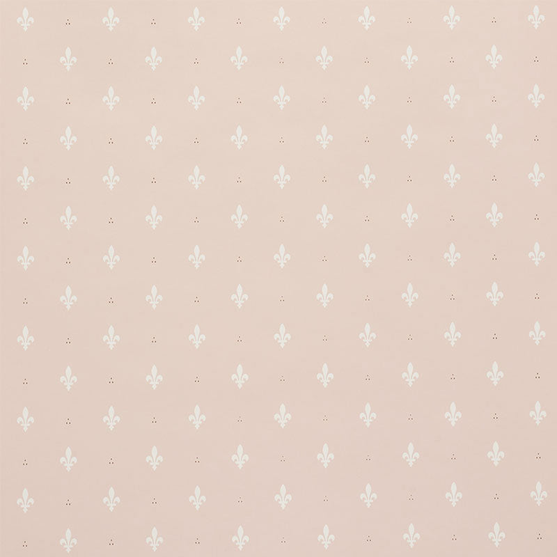 Schumacher Fleur De Lis Blush Wallpaper