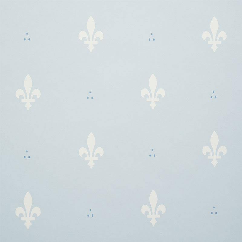 Schumacher Fleur De Lis Mineral Wallpaper