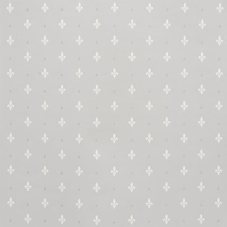 Schumacher Fleur De Lis Grey Wallpaper